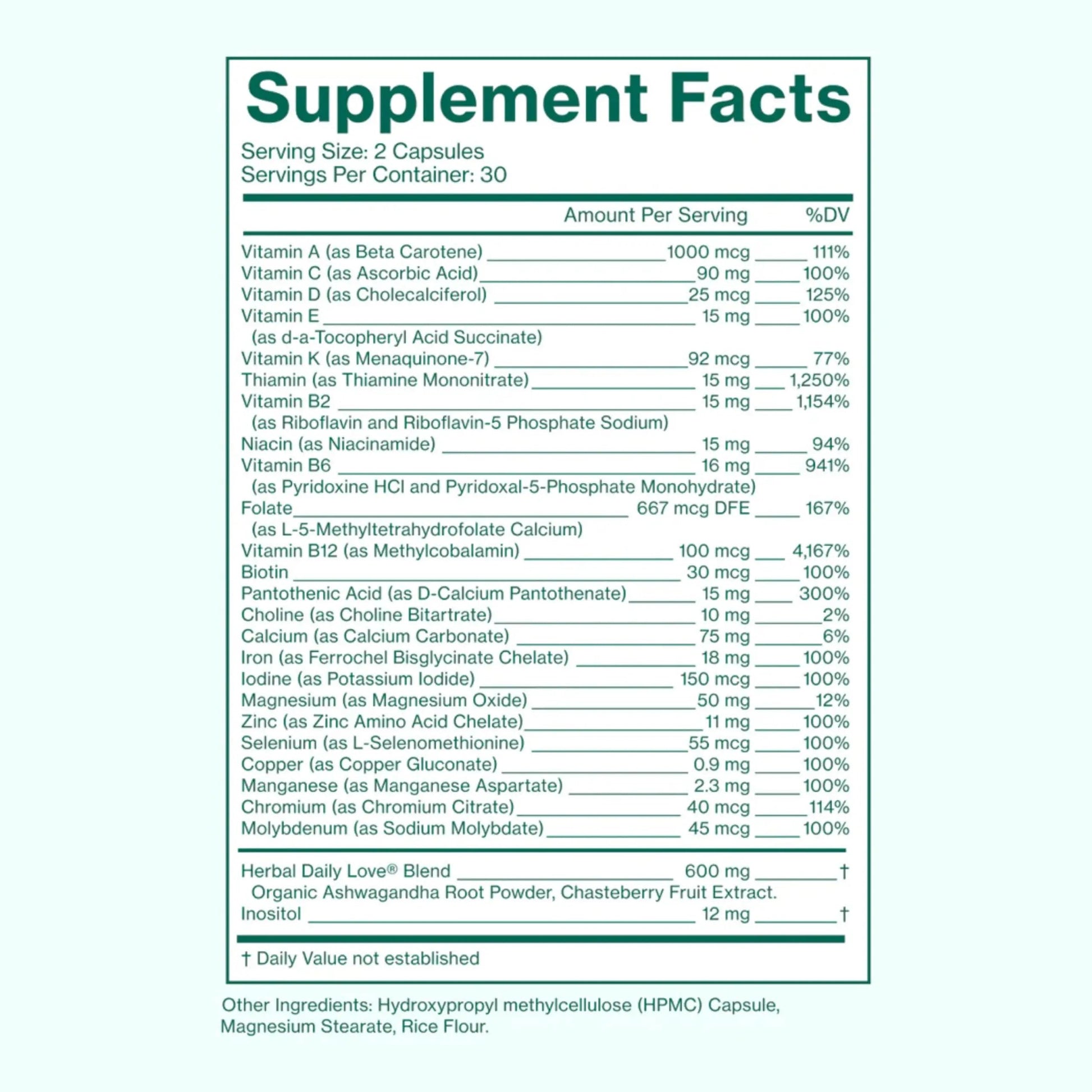 Love Wellness Daily Love Multivitamin for Women | Supports Energy, Cortisol, Immune Health, Stress Relief, & PMS | Complete with Vitamin D, C Love WellnessBuy Supplements Australia