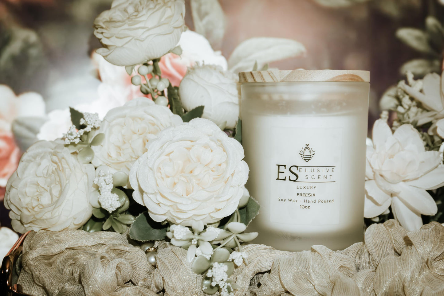 Freesia | 10oz | Luxury Candle | Scented Candle | Aromatherapy | Essential Fragrance Oils | 100% Soy Wax Elusive ScentBuy Supplements Australia