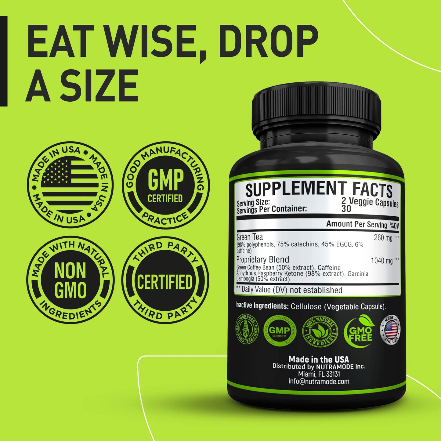 Premium Green Tea Extract Fat Burner Supplement EGCG-Natural Appetite Suppressant NUTRAMODEBuy Supplements Australia