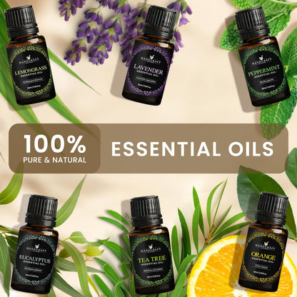 Handcraft Essential Oils Set – Top 6 Essential Oil Diffuser Oils for Home, Candle Making, Aromatherapy Oils Handcraft BlendsBuy Supplements Australia