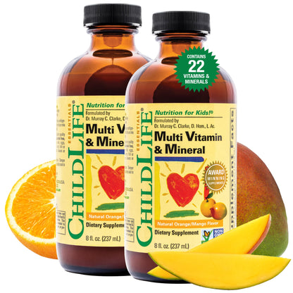 CHILDLIFE ESSENTIALS Kids Multivitamin & Mineral - Kids Vitamins, Liquid Multivitamin for Kids, Toddler Multivitamins, Liquid Vitamins, Baby Multivitamin - Natural Orange & Mango, 8 Fl Oz (Pack of 2) CHILDLIFE ESSENTIALSBuy Supplements Australia