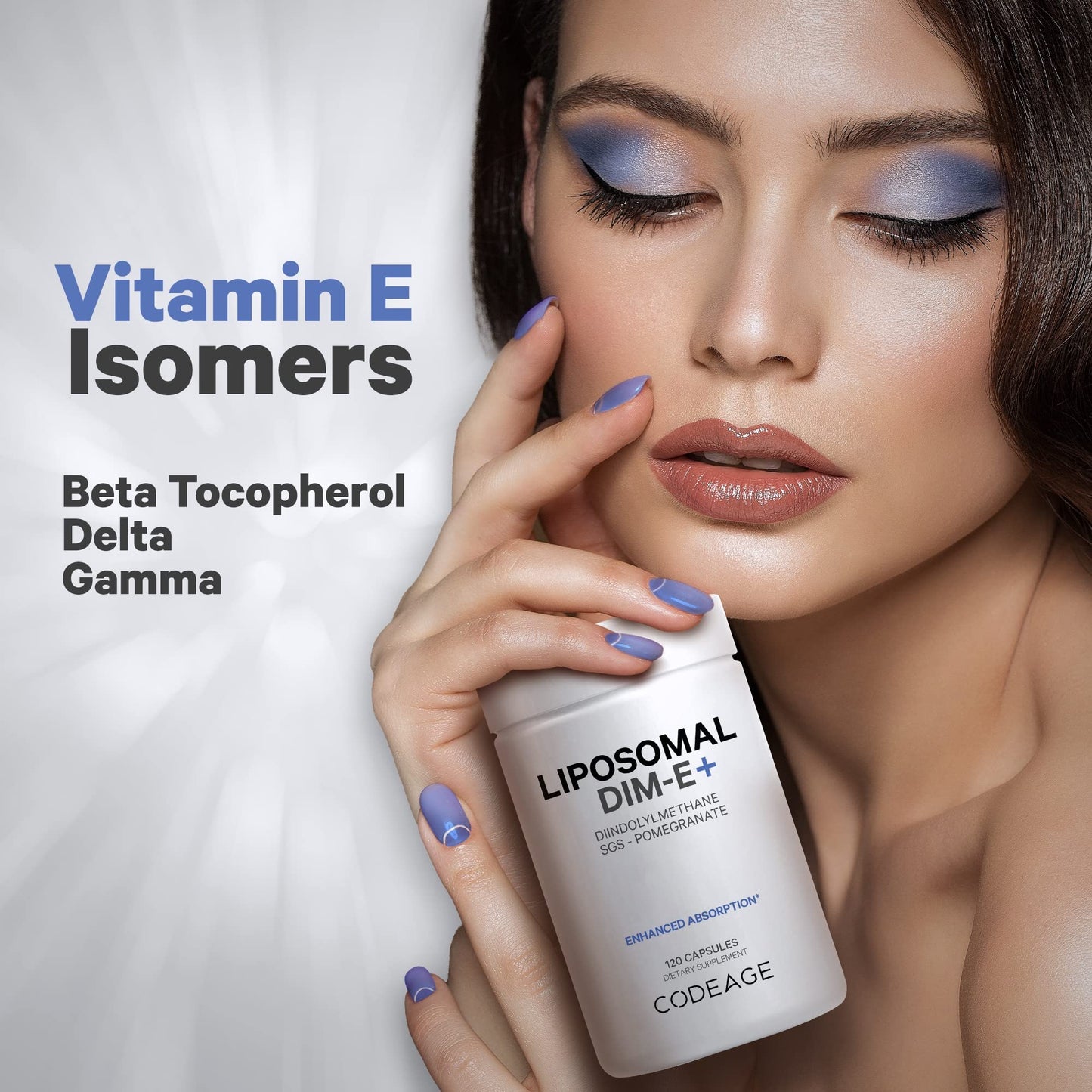 Codeage Liposomal DIM Supplement - 4 Months Supply of DIM Vitamins and SGS, Pomegranate, Broccoli, Vitamin E Isomers Tocopherols Alpha Beta Gamma Delta - Liposomal Formula - Gluten-Free - 120 Capsules CodeageBuy Supplements Australia