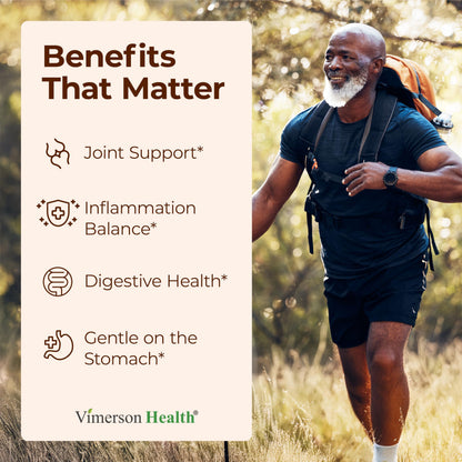 Turmeric Supplement w/Boswellia Serrata – Daily Support for Joint Health & Comfort – Organic Turmeric Curcumin Powder, Bioperine for Enhanced Absorption & Ginger Root – 60 Boswellia Extract Capsules Vimerson HealthBuy Supplements Australia