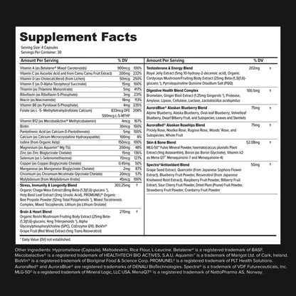 Primitive Scientific Whole Food Natural Multivitamin and Mineral Capsules for Men - All-Day Energy, Inner Zen, and Stronger You (120 Capsules) Primitive ScientificBuy Supplements Australia