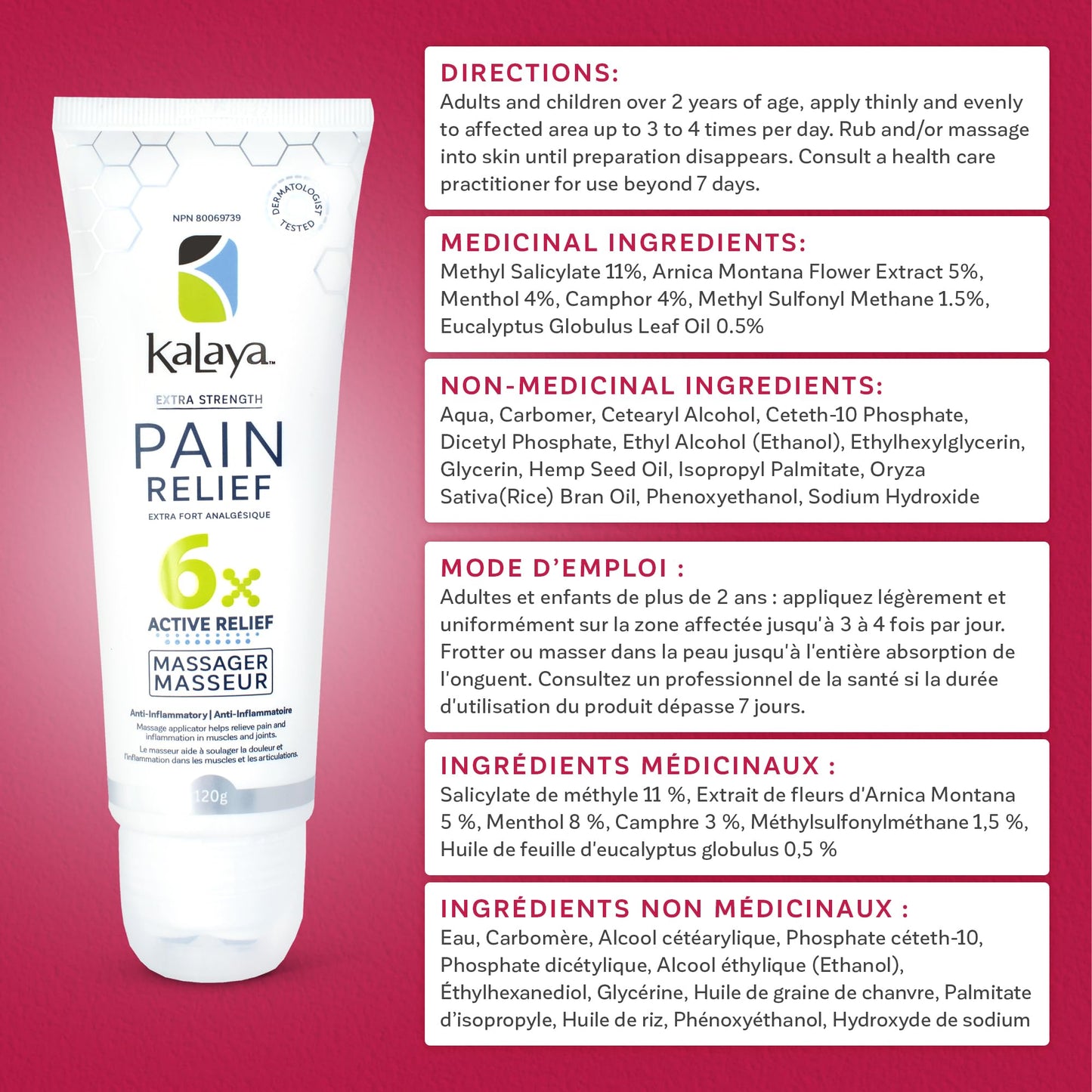 Kalaya Pain Relief Cream with Arnica – Fast-Acting Joint & Muscle Pain Relief – 6 Natural Ingredients – No-Mess Applicator – RMT-Inspired Design – Dermatologist Tested – 4.2 oz Kalaya NaturalsBuy Supplements Australia