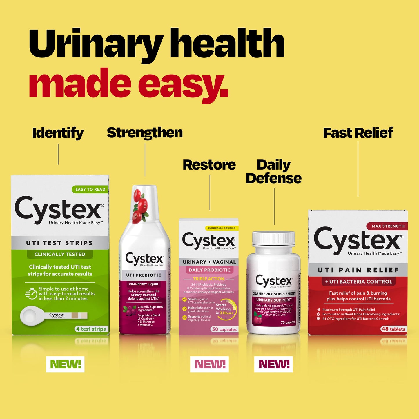 Cystex Urinary Tract Infection Support & Prevention - Cranberry Prebiotic Supplement with D-Mannose & Vitamin C for UTI Protection & Urinary Health Maintenance - 7.6 fl oz (Pack of 2) CystexBuy Supplements Australia