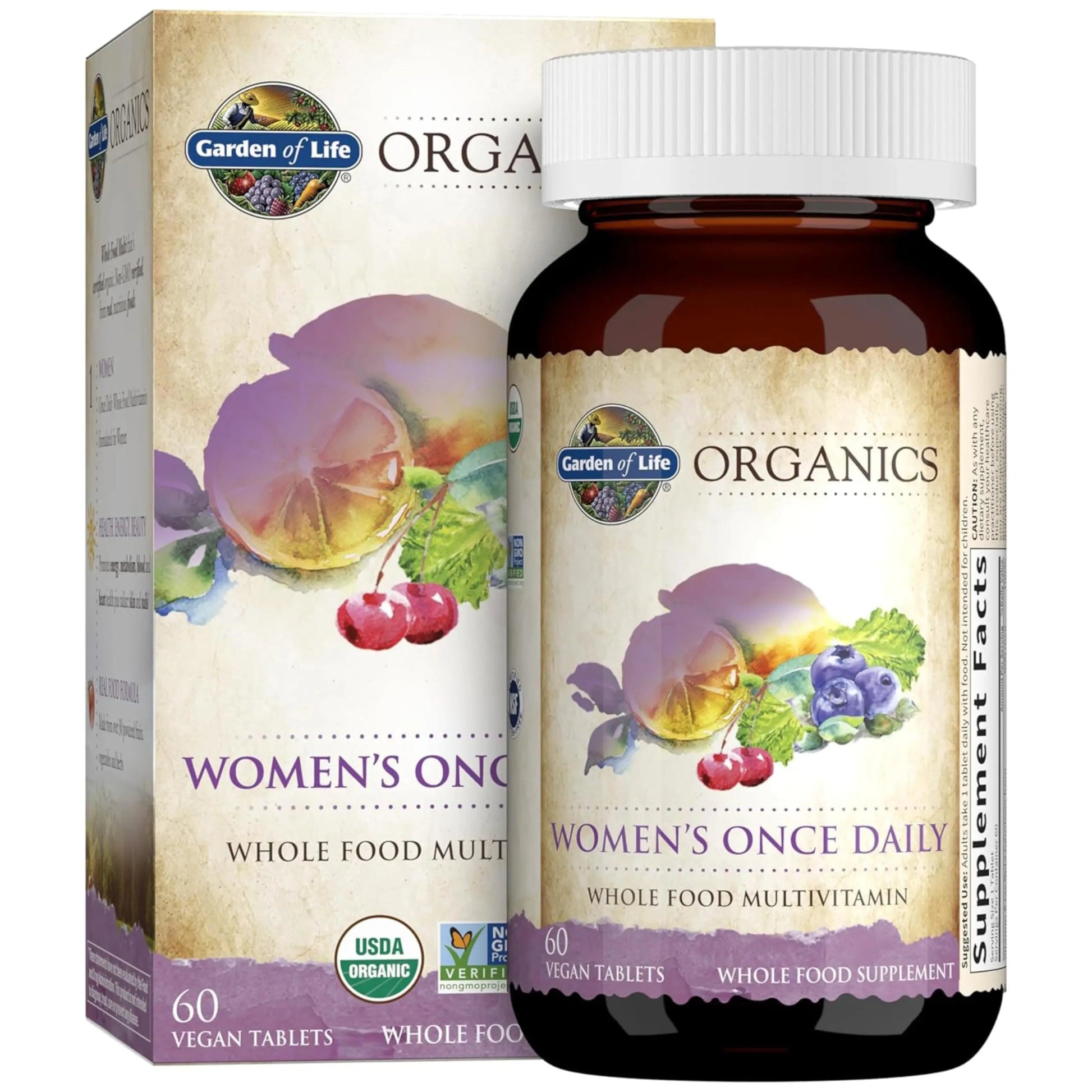 Garden of Life Organics Multivitamin for Women - Women's Once Daily Multi - Whole Food Multi with Iron,Biotin,Vegan Organic Womens Multivitamin Garden of LifeBuy Supplements Australia