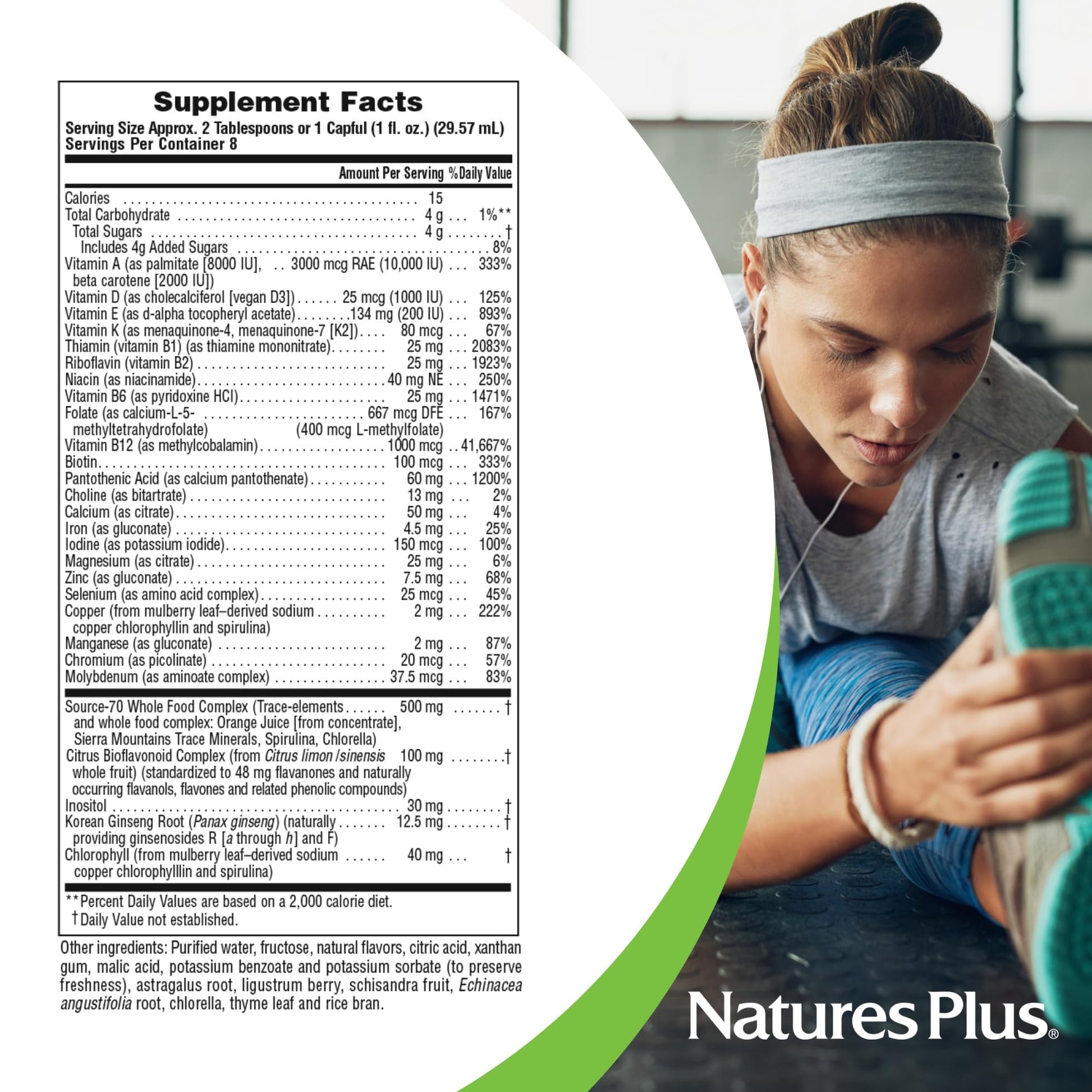 NaturesPlus Source of Life Liquid, Tropical Fruit - 8 fl oz - Multivitamin & Mineral Supplement - Gluten Free, Vegetarian - 8 Servings NaturesPlusBuy Supplements Australia