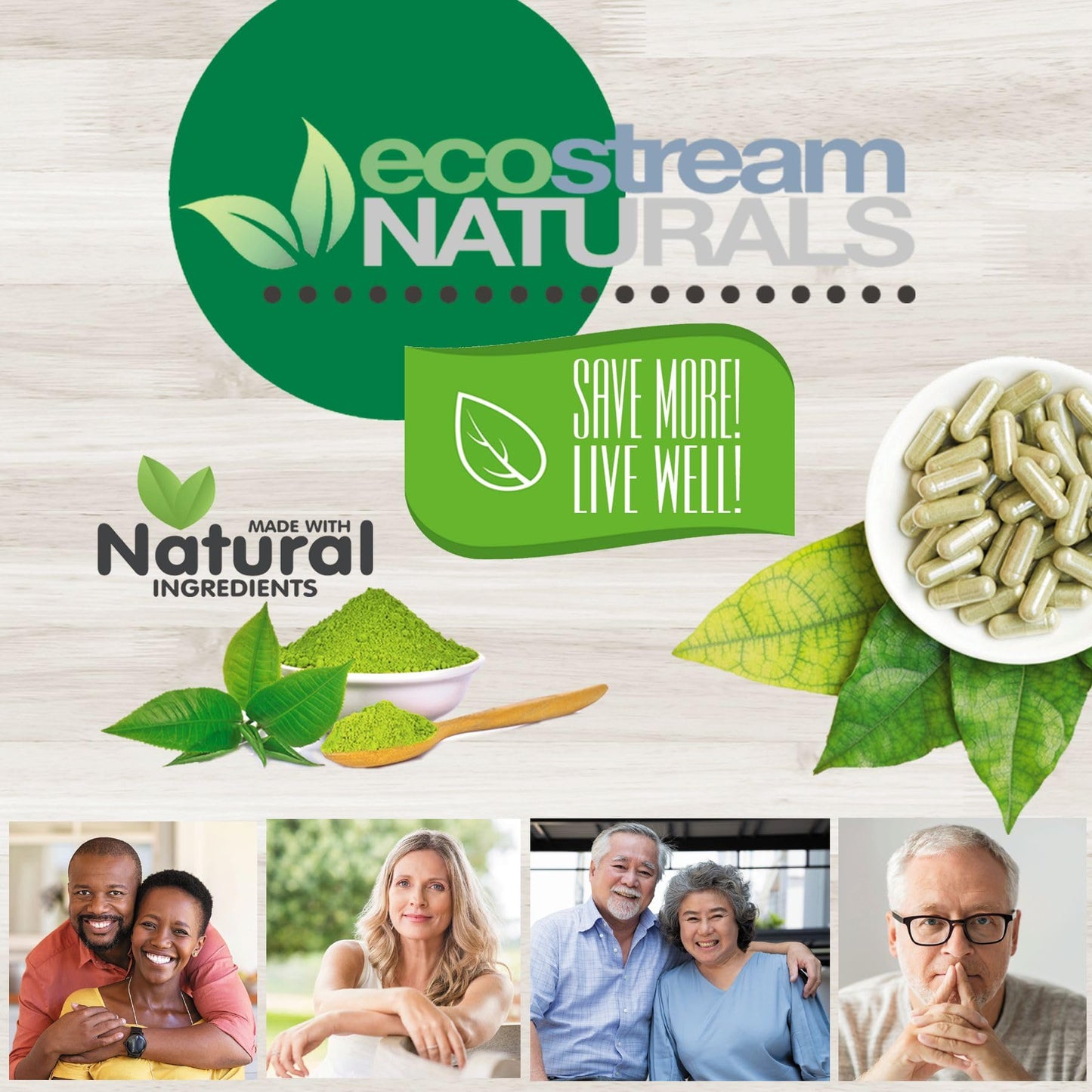 ecostream Naturals Vital First Daily Greens Superfood Powder 50 Whole Super Foods with Spirulina, Chlorella, Flax Seed, Fiber and Enzymes with Organic Greens - 30 Servings ecostream NaturalsBuy Supplements Australia