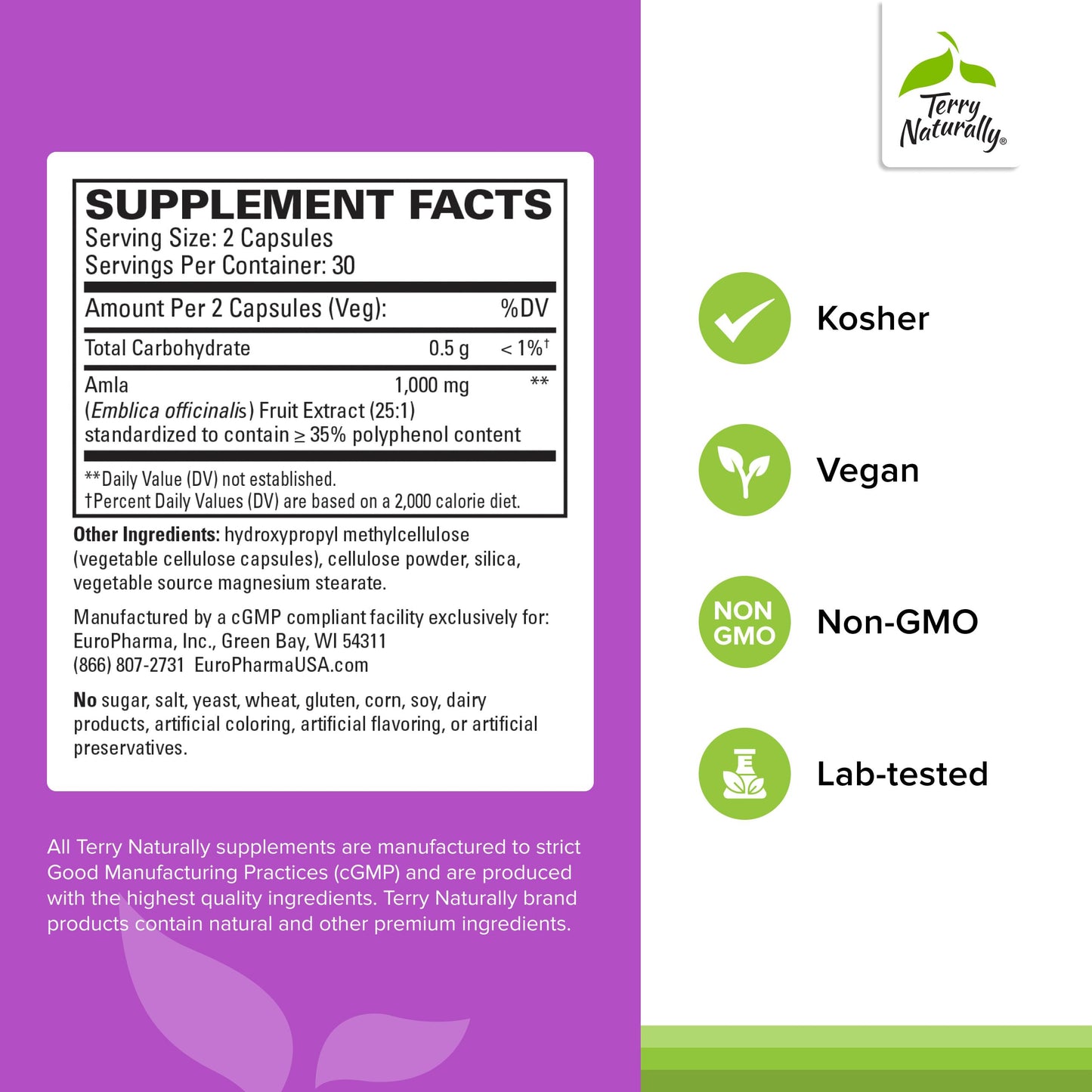 Terry Naturally Healthy Cholesterol with Amla - Antioxidant Supplement for Immune & Heart Support - Supplement to Aid Healthy Cholesterol & Triglyceride - 60 Capsules Terry NaturallyBuy Supplements Australia