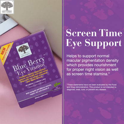 NEW NORDIC Hair & Eye Support Tablets Bundle, Hair GRO Natural Hair Growth and Blue Berry Eye Vitamin Supplements NEW NORDICBuy Supplements Australia