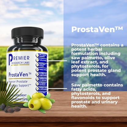 Premier Research Labs ProstaVen - Prostate Supplements for Men, Prostate Health Formula, Natural Supplement with Organic Saw Palmetto - 90 Vegetarian Capsules Premier Research LabsBuy Supplements Australia