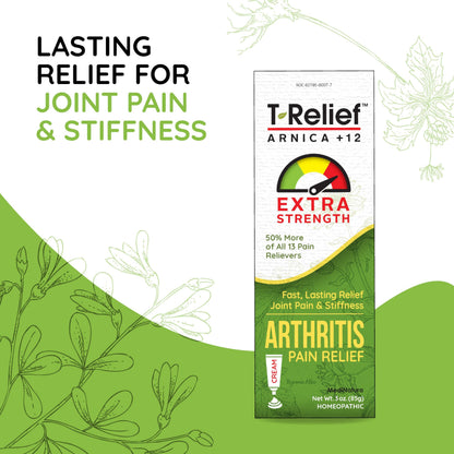 T-Relief Extra Strength Arthritis Cream Arnica +12 Pain Relieving Natural Medicines Help Soothe Soreness Stiffness Aches & Pains in Joints Naturally - 3 oz MediNaturaBuy Supplements Australia