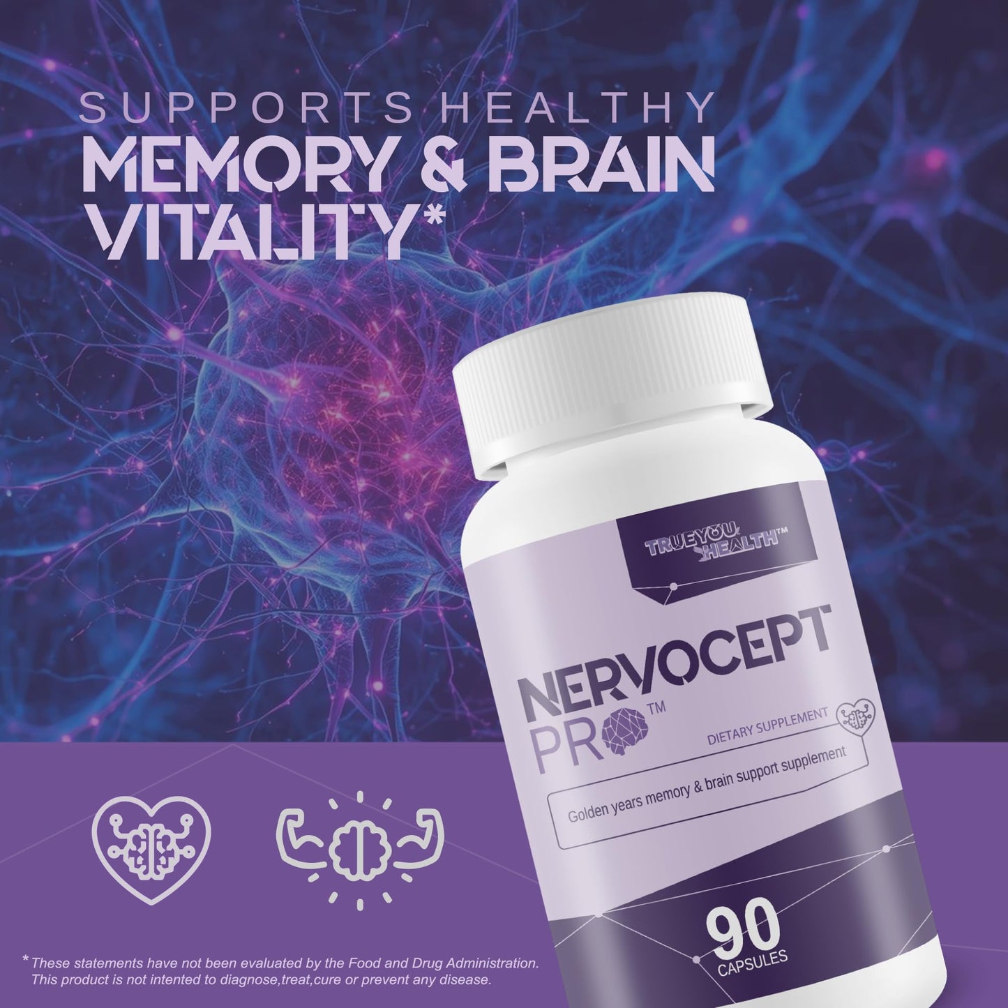 Nervocept Pro - Our Best Nerve Support Capsules - Lions Mane, Magnesium, Vitamin B For Nerve Repair - Vitamin D for Nerves - Lions Mane Memory & Nerve Support - Vitamin B12 Nerve Support True You HealthBuy Supplements Australia