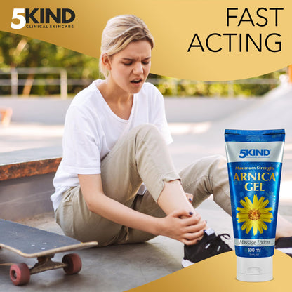 5kind Maximum Strength Arnica Bruise Gel 3.4 Fl Oz - Arnica Gel for Bruising and Swelling - Arnica Montana Gel with High Concentration Extract - Non-Greasy Formula 5kind clinical skincareBuy Supplements Australia