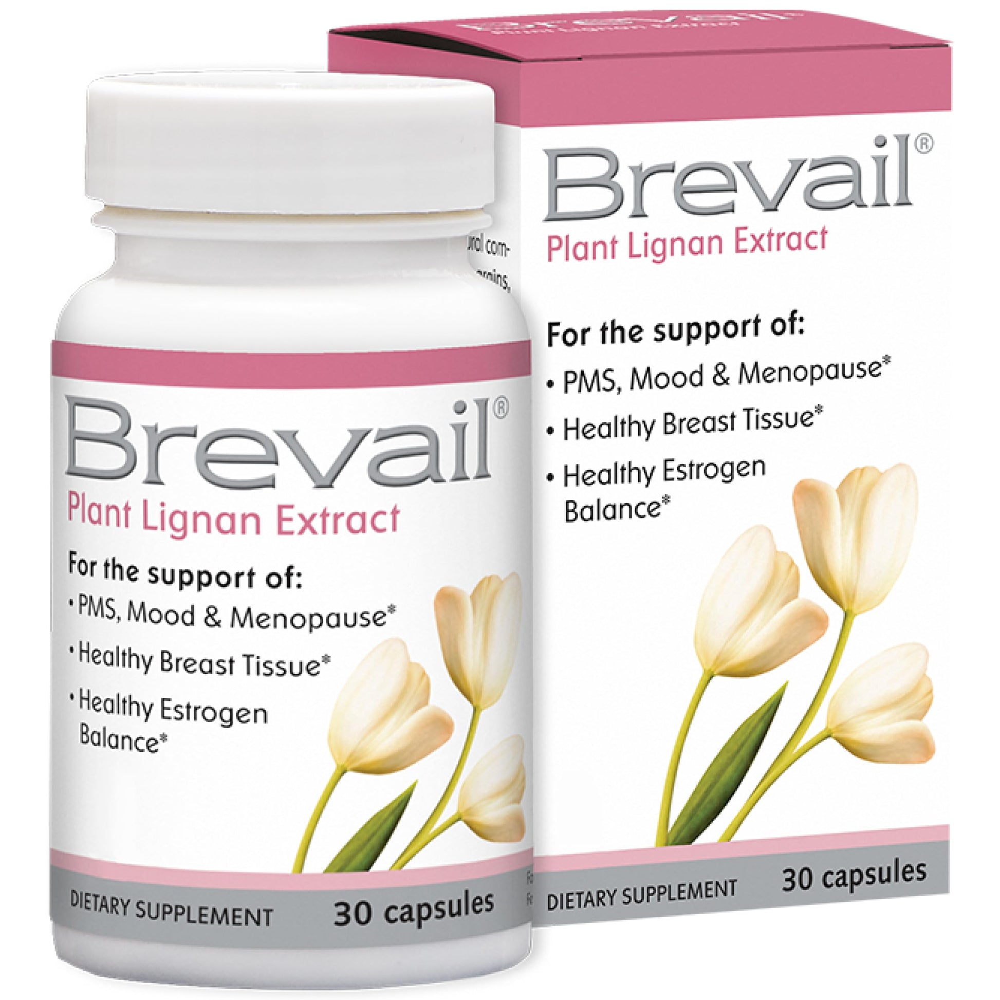 Brevail Plant Lignan Extract Capsules, Proactive Breast Health Supplement with 50 mg SDG Lignans from Flax Seed Hulls for Healthy Estrogen Balance and PMS Mood Support Pills, 30 Count Barlean'sBuy Supplements Australia