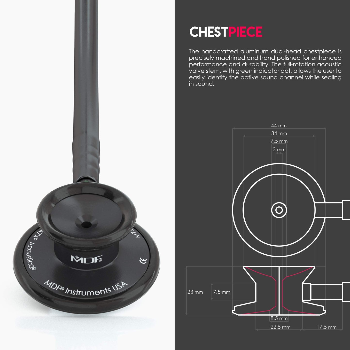 MDF Acoustica Lightweight Stethoscope for Doctors, Nurses, Students MDF InstrumentsBuy Supplements Australia