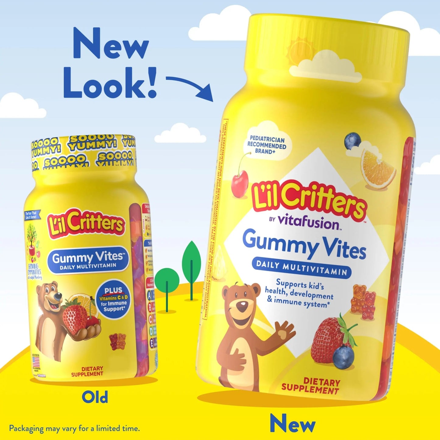 L’il Critters Gummy Vites Daily Gummy Multivitamin for Kids, Vitamin C, D3 for Immune Support Cherry, Strawberry, Orange Lil CrittersBuy Supplements Australia