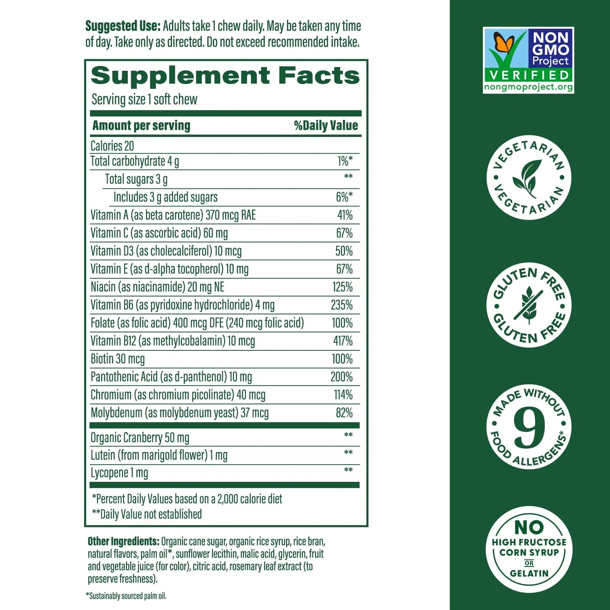 MegaFood Multivitamin for Women, One Daily Multivitamins, Soft Chews with Folate, Methylated B12, Vitamin B6, Biotin, Vitamin D3, C & A MegaFoodBuy Supplements Australia