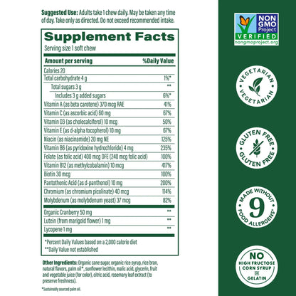 MegaFood Multivitamin for Women, One Daily Multivitamins, Soft Chews with Folate, Methylated B12, Vitamin B6, Biotin, Vitamin D3, C & A MegaFoodBuy Supplements Australia