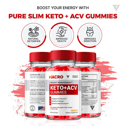 Macro Keto ACV Gummies Advanced Apple Cider Vinegar Vitamin Supplement FyvusBuy Supplements Australia