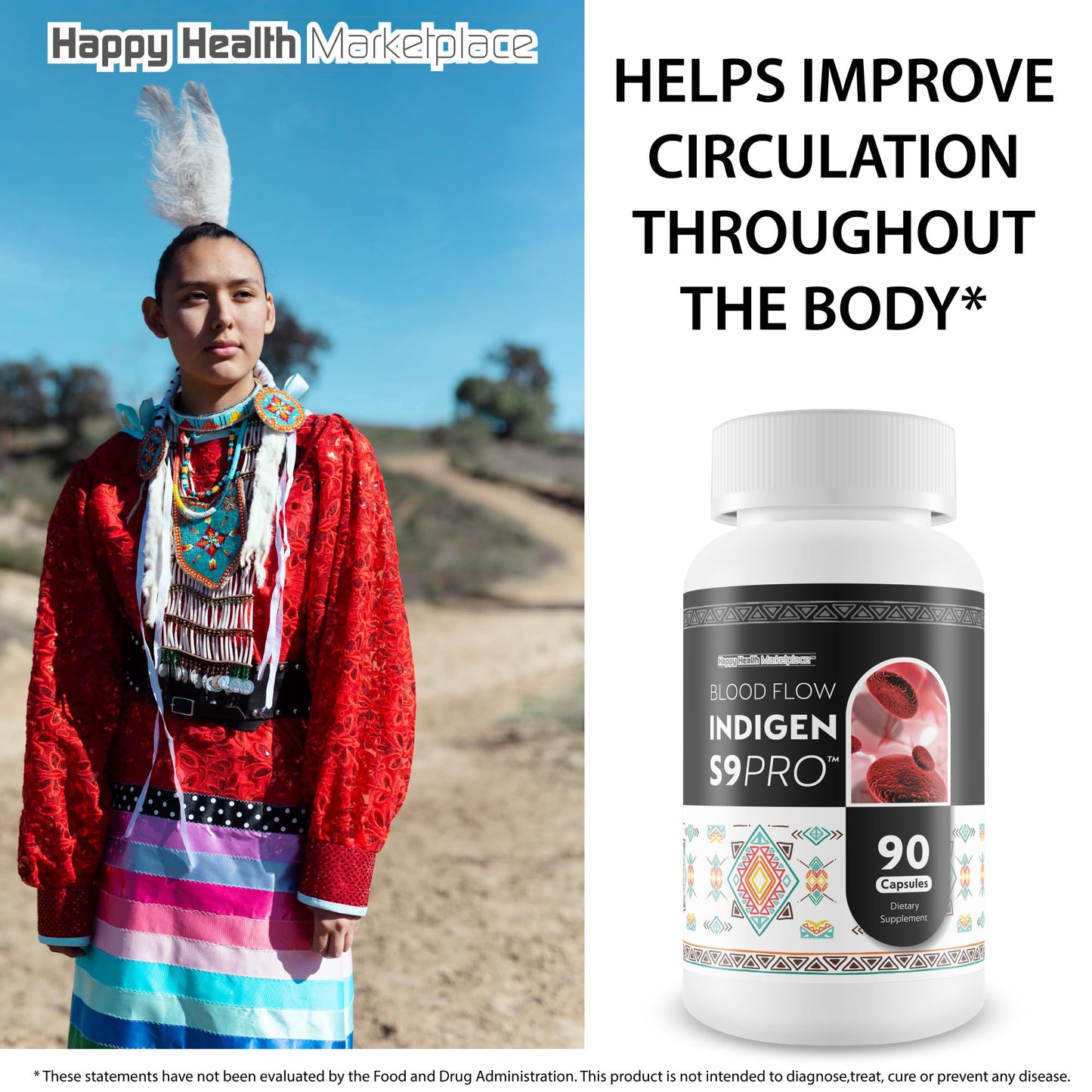Blood Flow Indigen S9 Pro - Our Best Poor Circulation Supplements for Advanced Blood Flow Care - Blood Circulation Support - Blood Circulation Supplements for Healthy Blood Flow Help Blood Flow Pills Happy Health MarketplaceBuy Supplements Australia