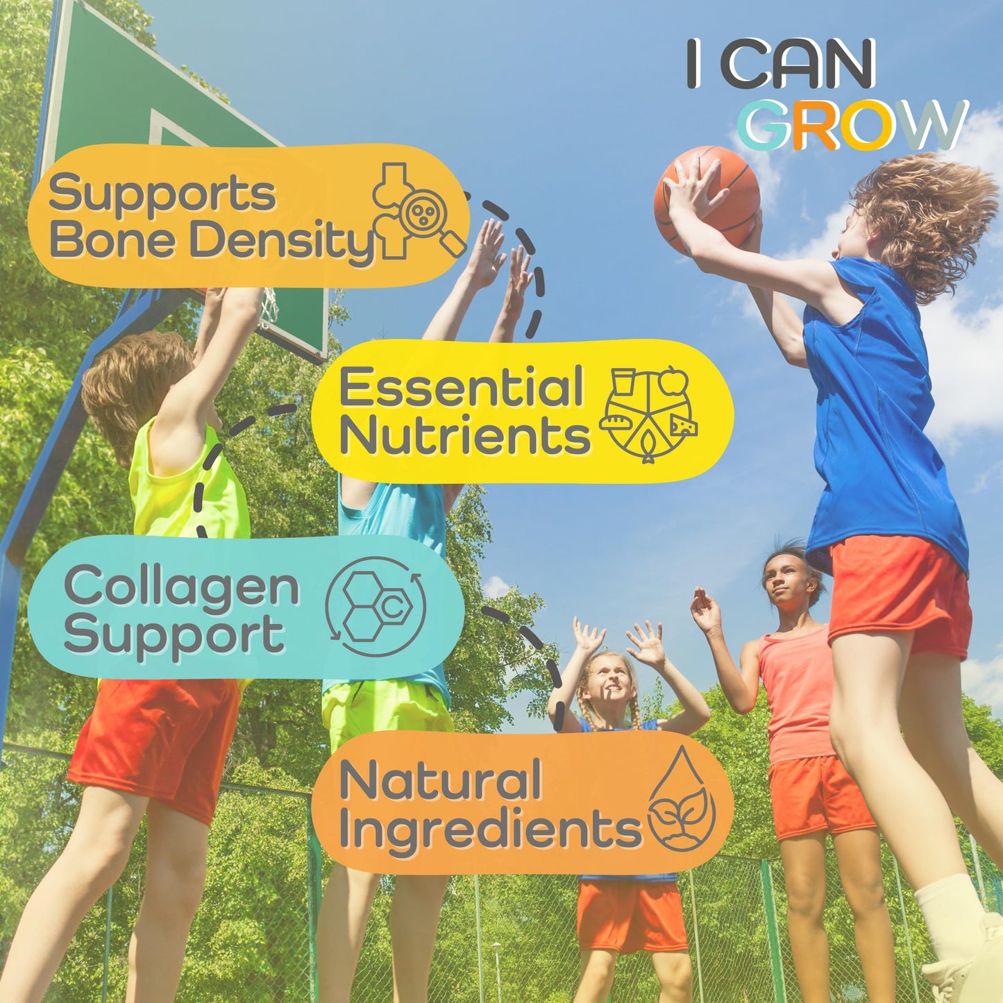 Fawelo I Can Grow (2 Pack) - for Kids 10+ and Teens | Enhances Natural Development | Strength Bone, Muscle & Joints | Immunity & Overall Health | Transparent Ingredients | Made in the USA FaweloBuy Supplements Australia