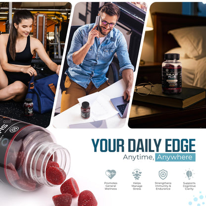 Nusalus Shilajit Plus Gummies – 5-in-1 Adaptogen Energy & Focus Supplement | Shilajit, Ashwagandha, Lion’s Mane, Sea Moss & Beet Root | Natural Energy & Stress Support | Made in USA, Vegan, 60ct NusalusBuy Supplements Australia