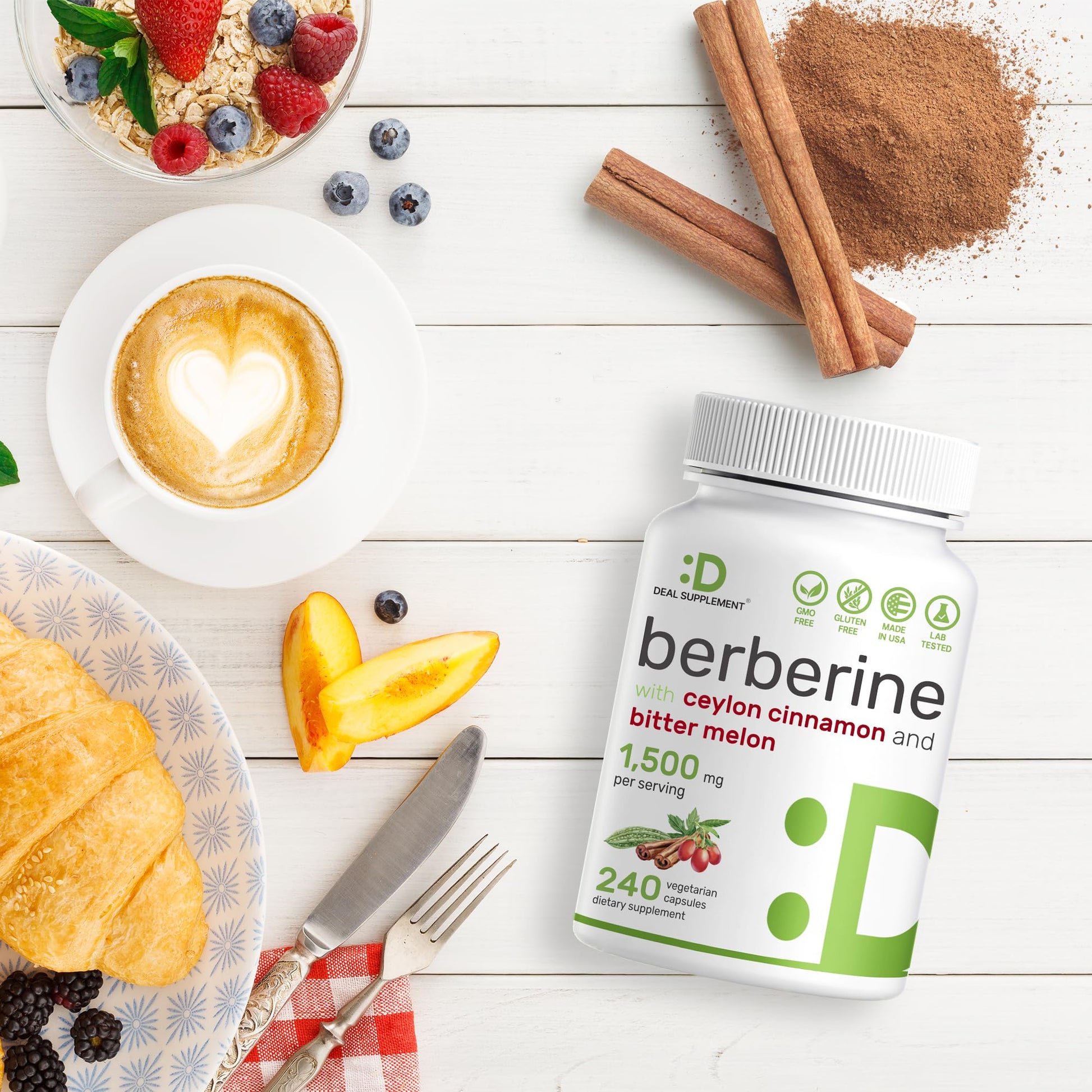 Berberine Supplement 500mg Per Capsule (1500mg Per Serving) | 240 Veggie Capsules DEAL SUPPLEMENTBuy Supplements Australia