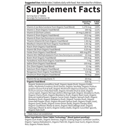 Garden of Life Organics Whole Food Multivitamin for Men, 60 Tablets, Vegan Mens Vitamins and Minerals for Health and Well-Being Garden of LifeBuy Supplements Australia