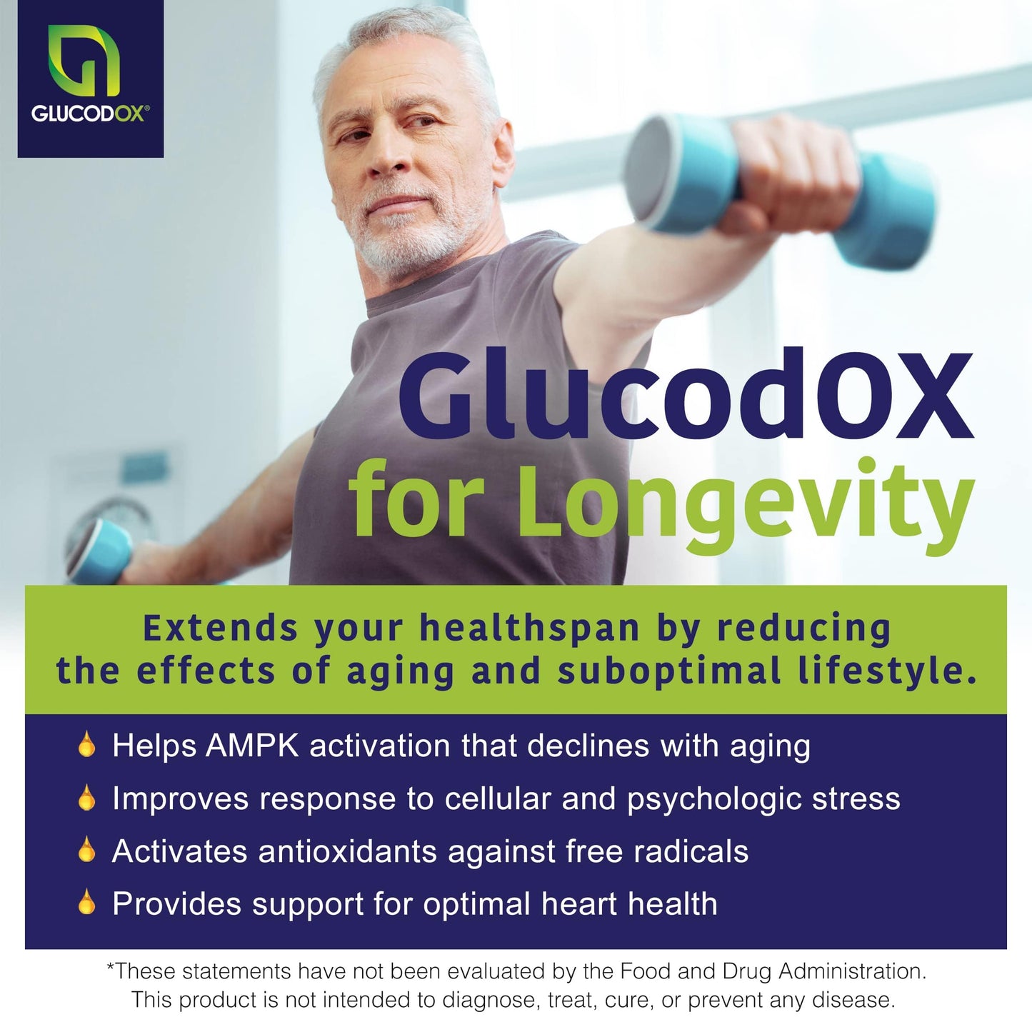 GlucodOX AMPK Activator Supplement – AMPK Enzyme, Metabolism Booster, Guggul Supplement for Body Management & Longevity – Vegan Metabolic Support - 30 Day Supply (60 Capsules) GlucodOXBuy Supplements Australia