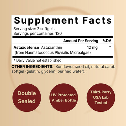 NatureBell Astaxanthin 12mg, 240 Softgels, Made with Astax, Max Strength NatureBellBuy Supplements Australia