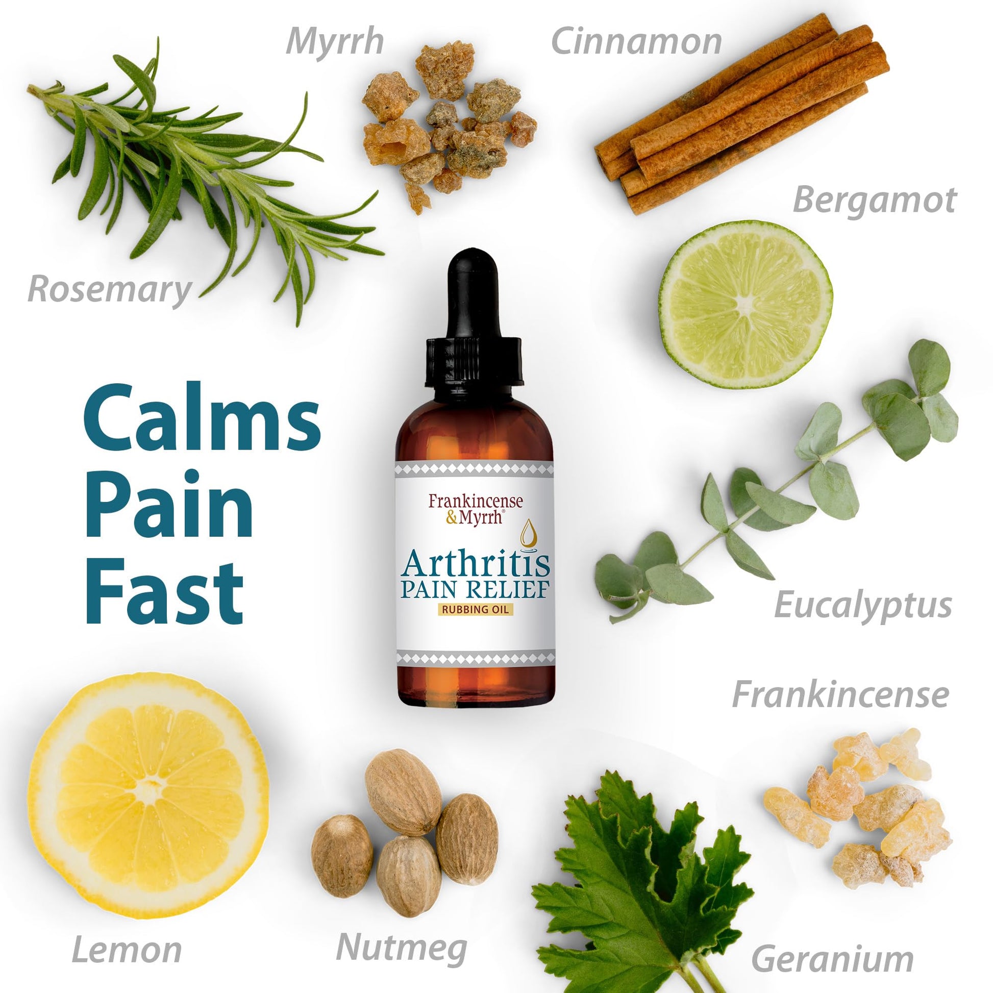 Frankincense & Myrrh Arthritis Pain Relief Rubbing Oil – Arthritis Pain Reliever with Frankincense Essential Oil for Sciatica, Lower Back, Neck, Hands, Knees, Joints and Shoulders, 2 fl.oz. - 1 Pack FRANKINCENSE & MYRRHBuy Supplements Australia