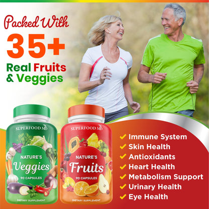 Superfood MD Fruits & Veggies Supplement - Whole Food Natural Superfoods - with Beta Carotene - Soy Free- 90 Count (Pack of 2) Superfood MDBuy Supplements Australia