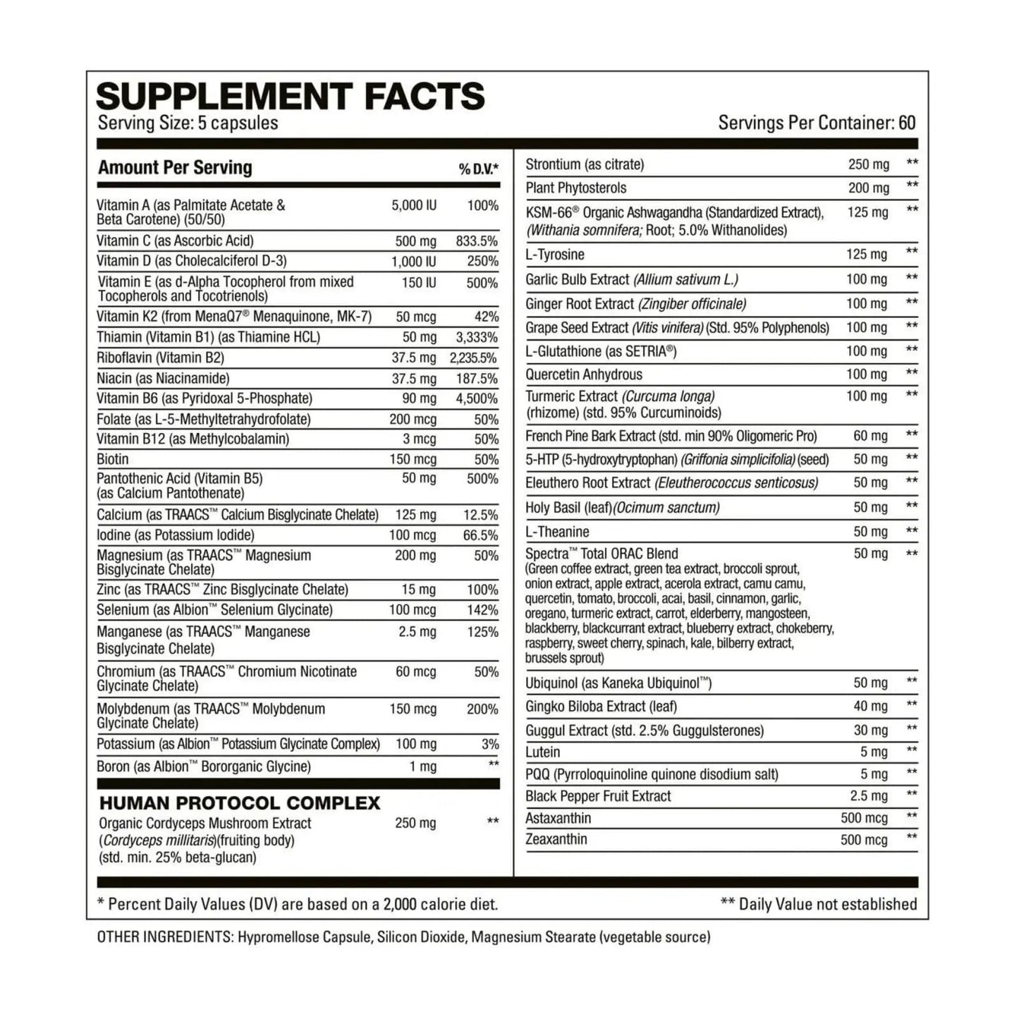 HD MUSCLE VitaHD Essential Multivitamin | Athlete-Specific Vitamins, Minerals, & Nutrients | Organic Mushroom Blend HD MUSCLE