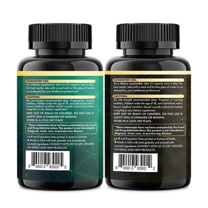 Parrox Shilajit and Sea Moss Bundle, Sea Moss 350mg, Black Seed Oil 200mg, Ashwagandha 100mg, Turmeric, Shilajit 300mg, Rhodiola Rosea 100mg, Panax Ginseng 50mg, Dynamic Vitality Bundle (2 Pack) ParroxBuy Supplements Australia