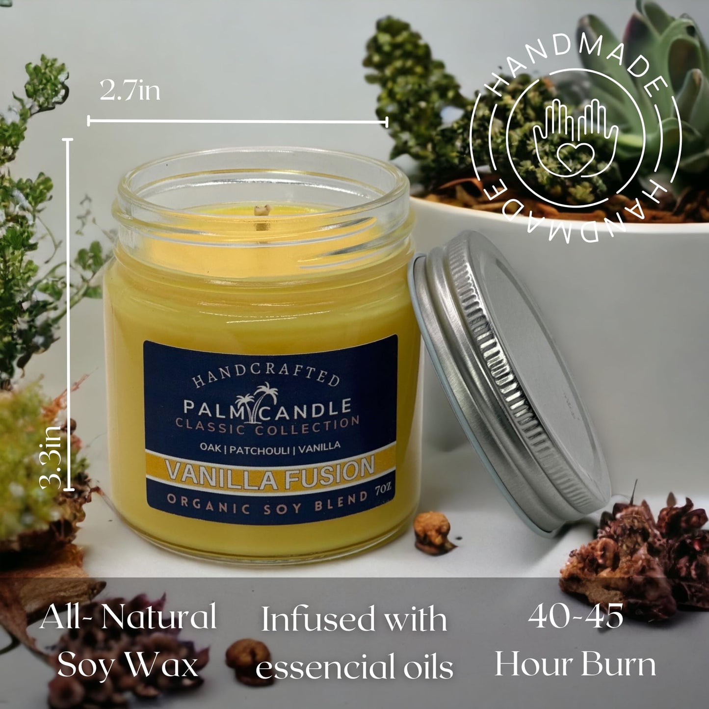 Vanilla & Wood Fusion Premium Soy Candle for Home Scented Candle 7 Ounces of Pure Aromatic Bliss Msupps.comBuy Supplements Australia