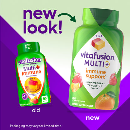 Vitafusion Multi+ Immune Support* – 2-in-1 Benefits & Flavors – Adult Gummy Vitamins with Vitamin C, Zinc VitafusionBuy Supplements Australia