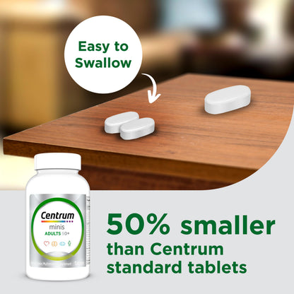 Centrum Minis Silver Multivitamin for Adults 50 Plus, Multimineral Supplement, Vitamin D3, B-Vitamins, Gluten Free, Non-GMO Ingredients CentrumBuy Supplements Australia