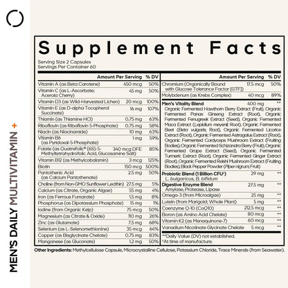 Codeage Men’s Daily Multivitamin – 25+ Essential Vitamins & Minerals, Organic Whole Foods, Probiotics, Omega-3, Zinc CodeageBuy Supplements Australia