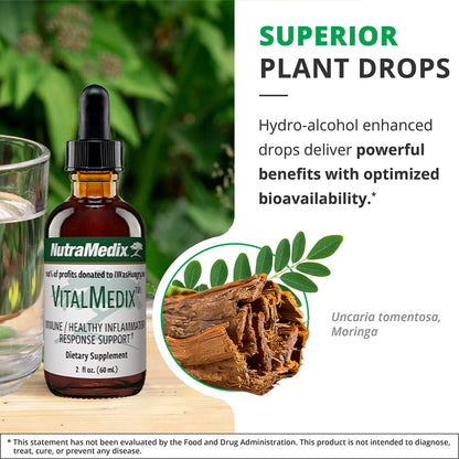 NutraMedix VitalMedix - Cat's Claw & Moringa Plant Extract - Daily Energy Supplement for Immune Health & Overall Vitality - Rich in Vitamins & Minerals (2oz) NutraMedixBuy Supplements Australia