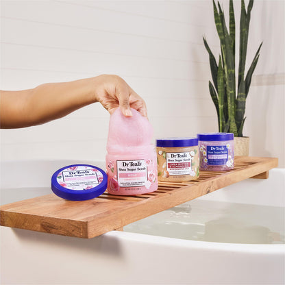 Dr Teal's Shea Sugar Body Scrub, Rose with Essential Oil, 19 oz (Pack of 3) Packaging May Dr Teal'sBuy Supplements Australia