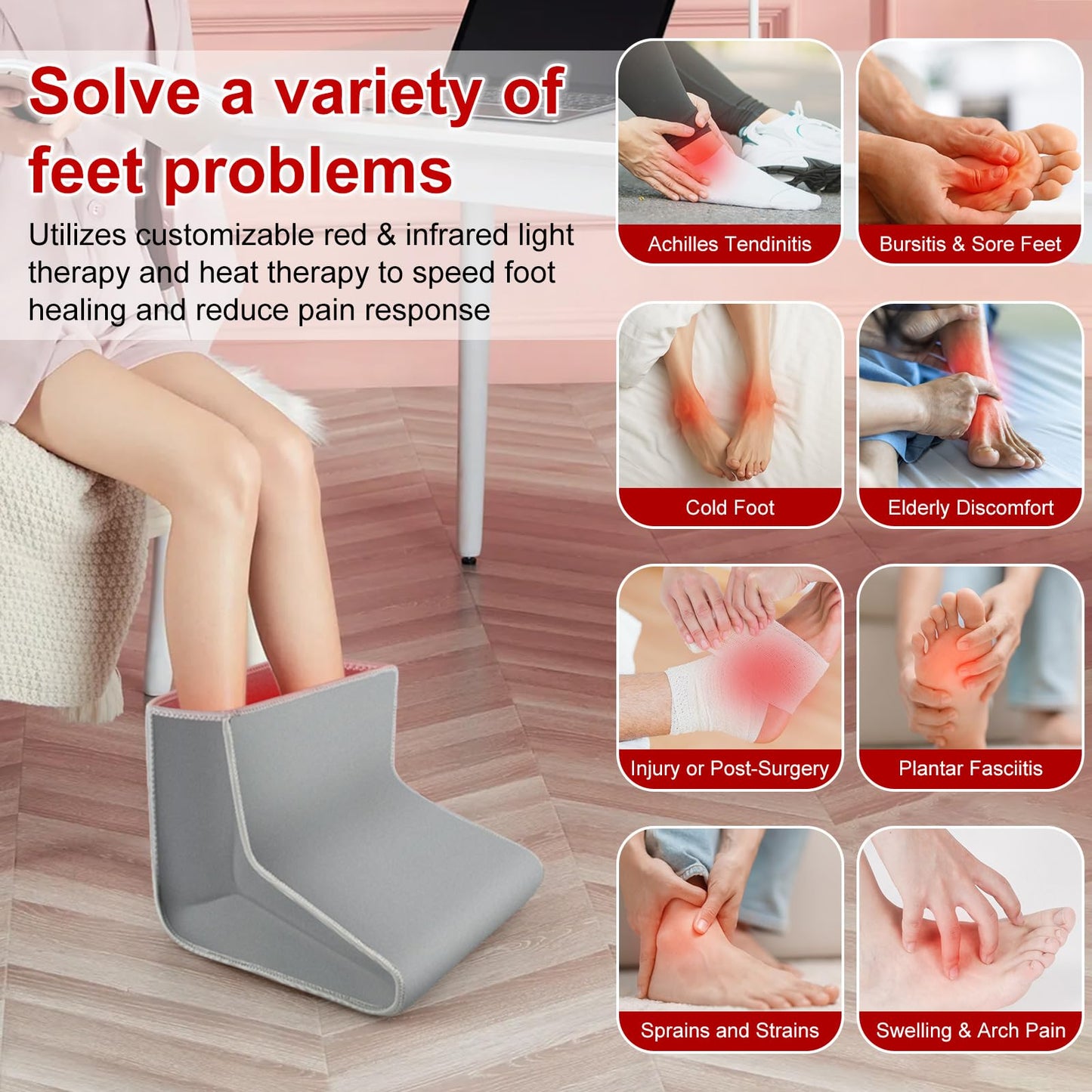 Red Light Therapy Boot for Feet, Infrared Light Therapy Slipper for Perfect Foot Care, Ideal for Ankle RutollmitBuy Supplements Australia