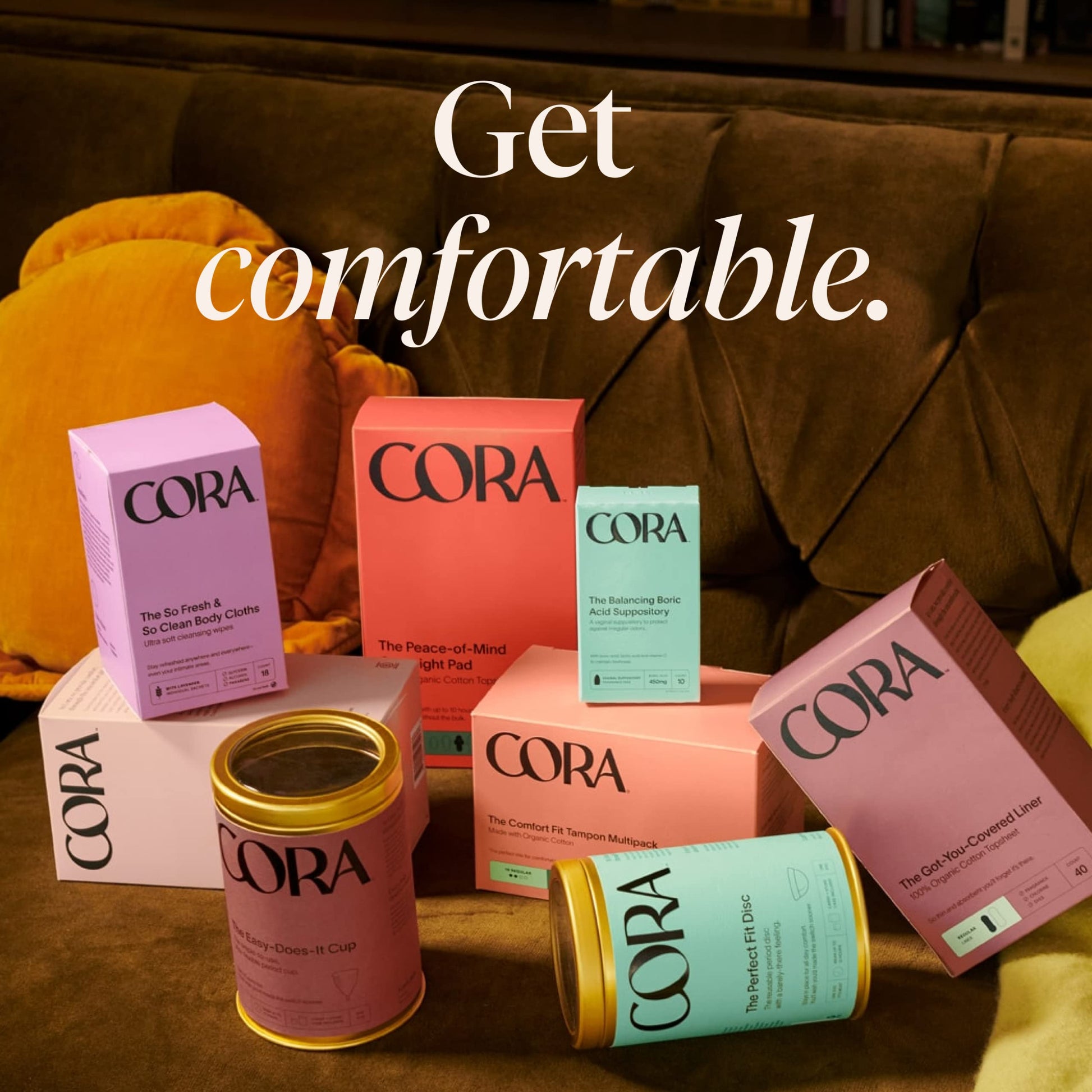 Cora Organic Pads | Ultra Thin Period Pads with Wings | Overnight Absorbency | Ultra-Absorbent CoraBuy Supplements Australia