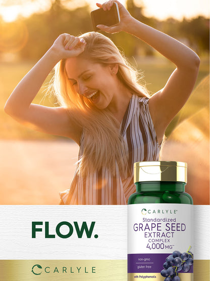 Carlyle Grape Seed Extract 4,000mg | 120 Quick Release Capsules | Standardized Extract CarlyleBuy Supplements Australia
