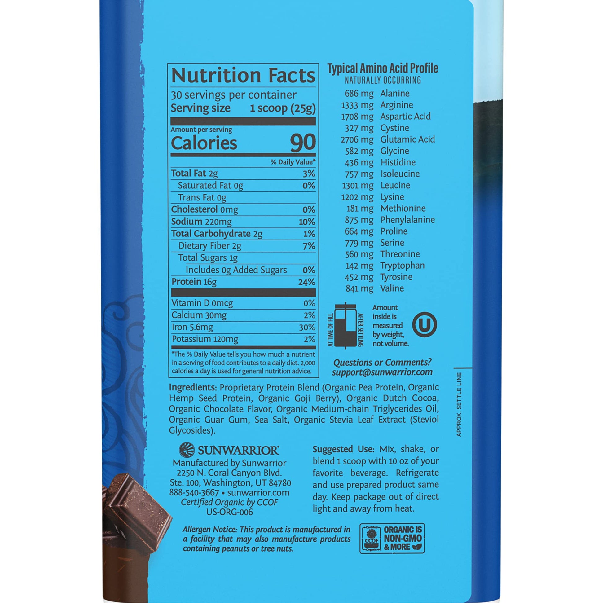 Vegan Organic Protein Powder Plant-based | BCAA Amino Acids Hemp Seed Soy SunwarriorBuy Supplements Australia