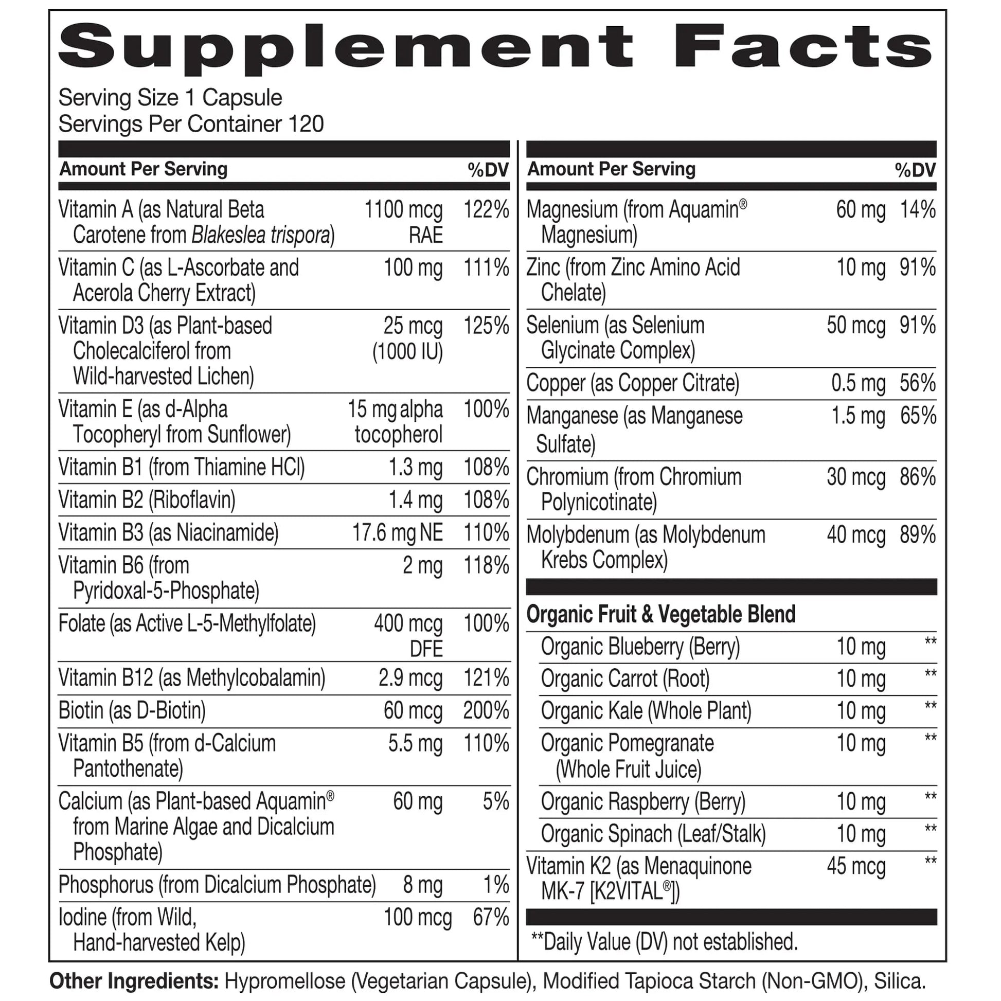 NATURELO One Daily Multivitamin for Men 50+, 120 Capsules One Daily Multivitamin for Women 50+ (Iron Free), 120 Capsules - 4 Month Supply Bundle NATURELO