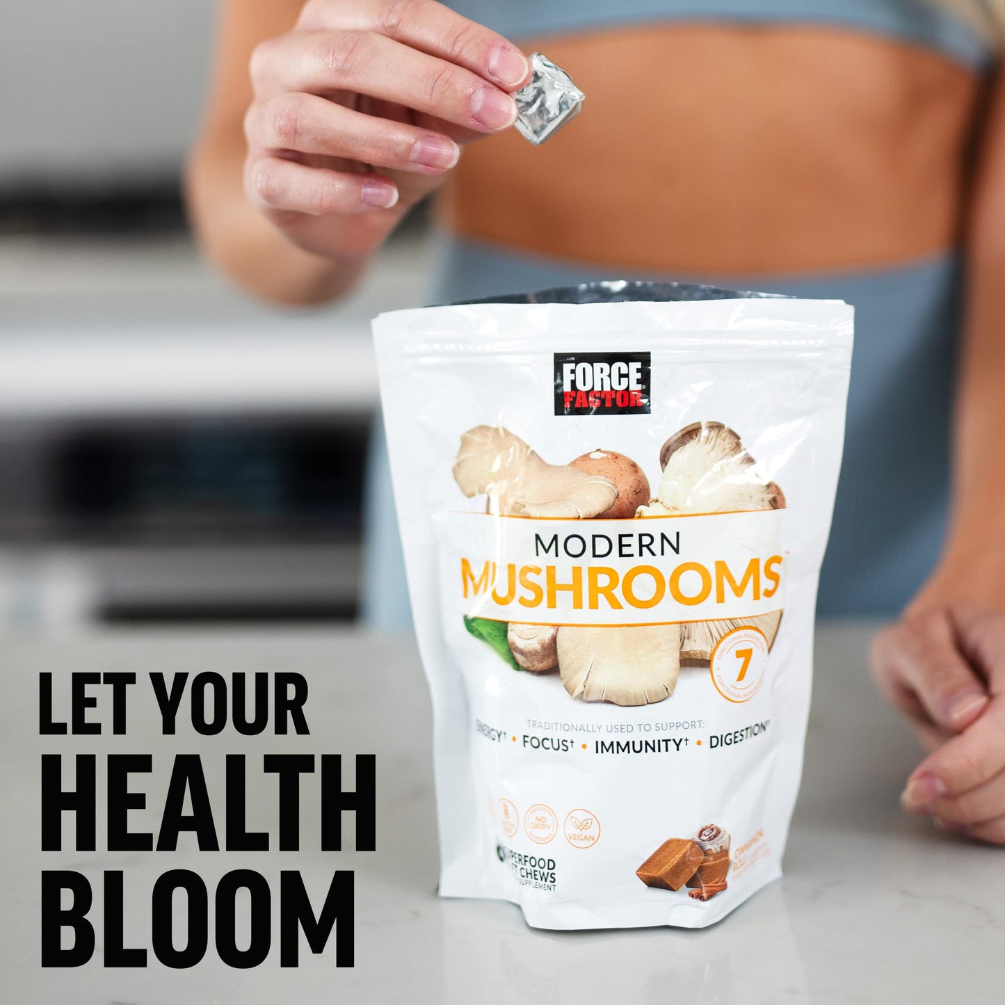 FORCE FACTOR Modern Mushrooms Soft Chews, Mushroom Supplement with Lions Mane Force FactorBuy Supplements Australia