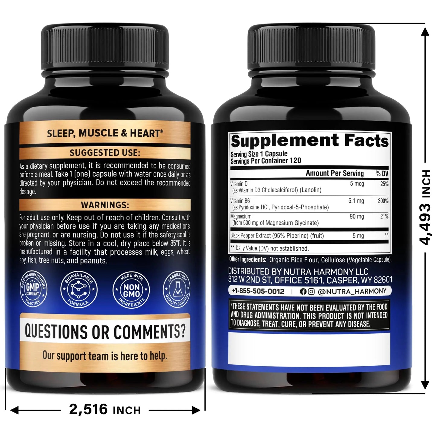NUTRAHARMONY Multivitamins for Men & Magnesium Glycinate Capsules NUTRAHARMONYBuy Supplements Australia