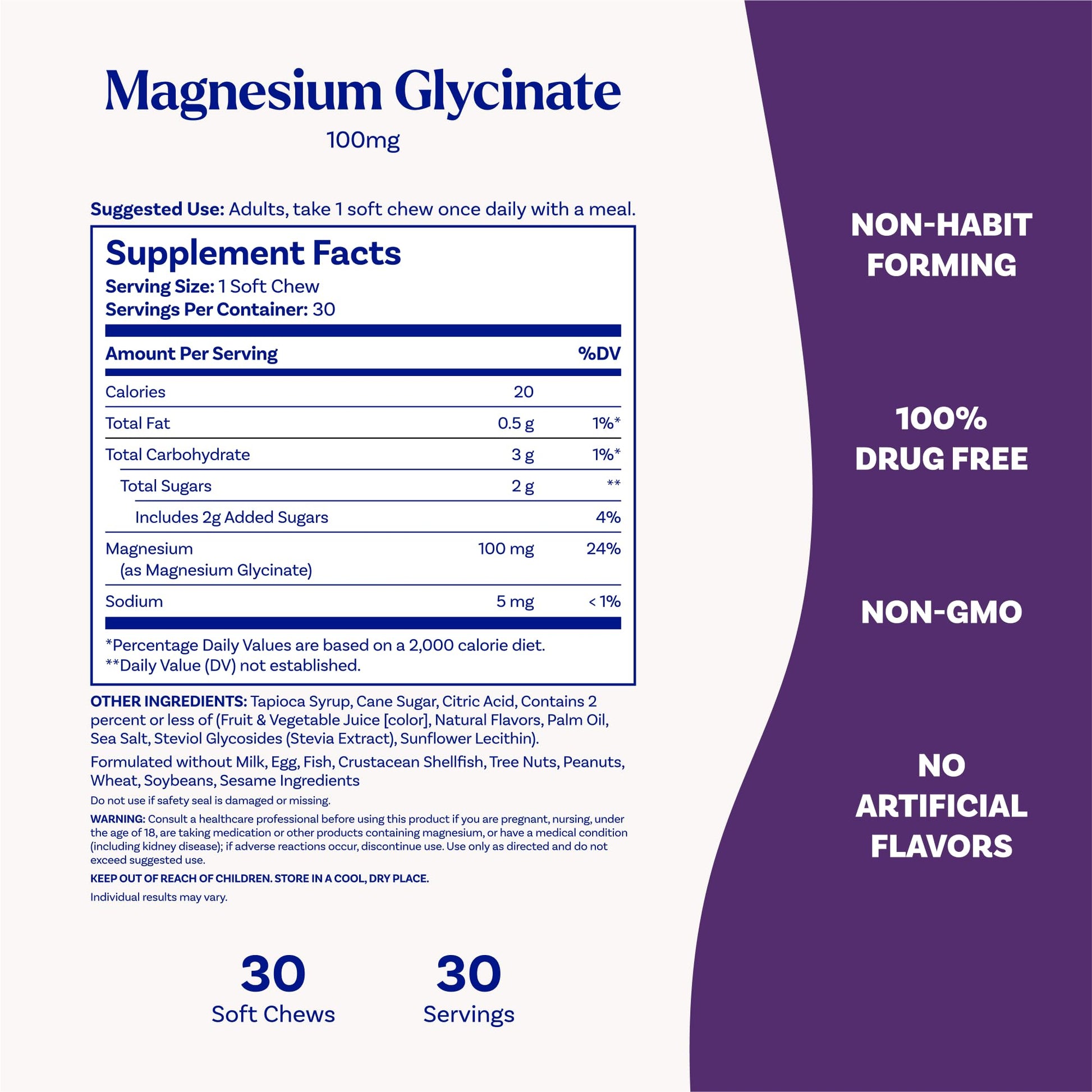 Natrol Magnesium Glycinate Supplements 100mg, Cherry Lemon Soft Chews for Healthy Sleep and Body, Magnesium Glycinate 100mg, Up to a 30 Day Supply NatrolBuy Supplements Australia